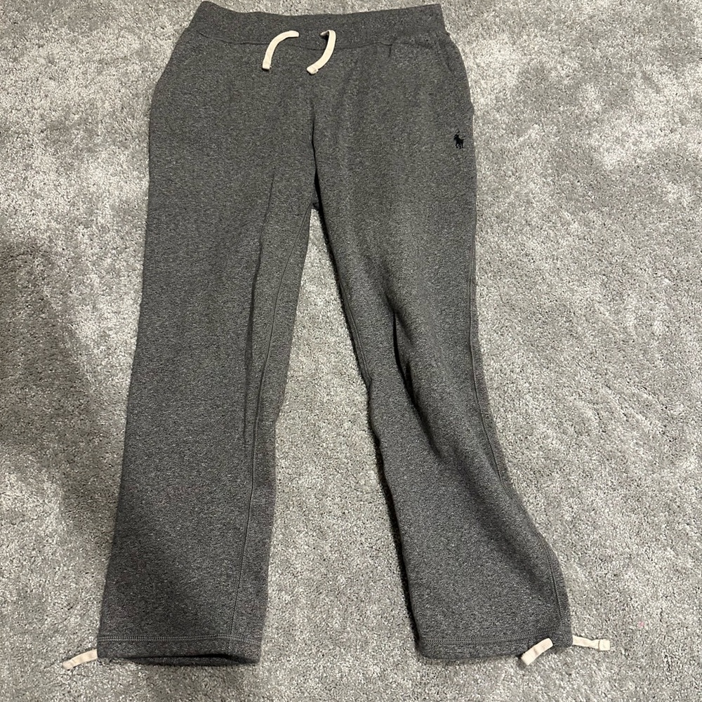 men’s grey polo sweatpants